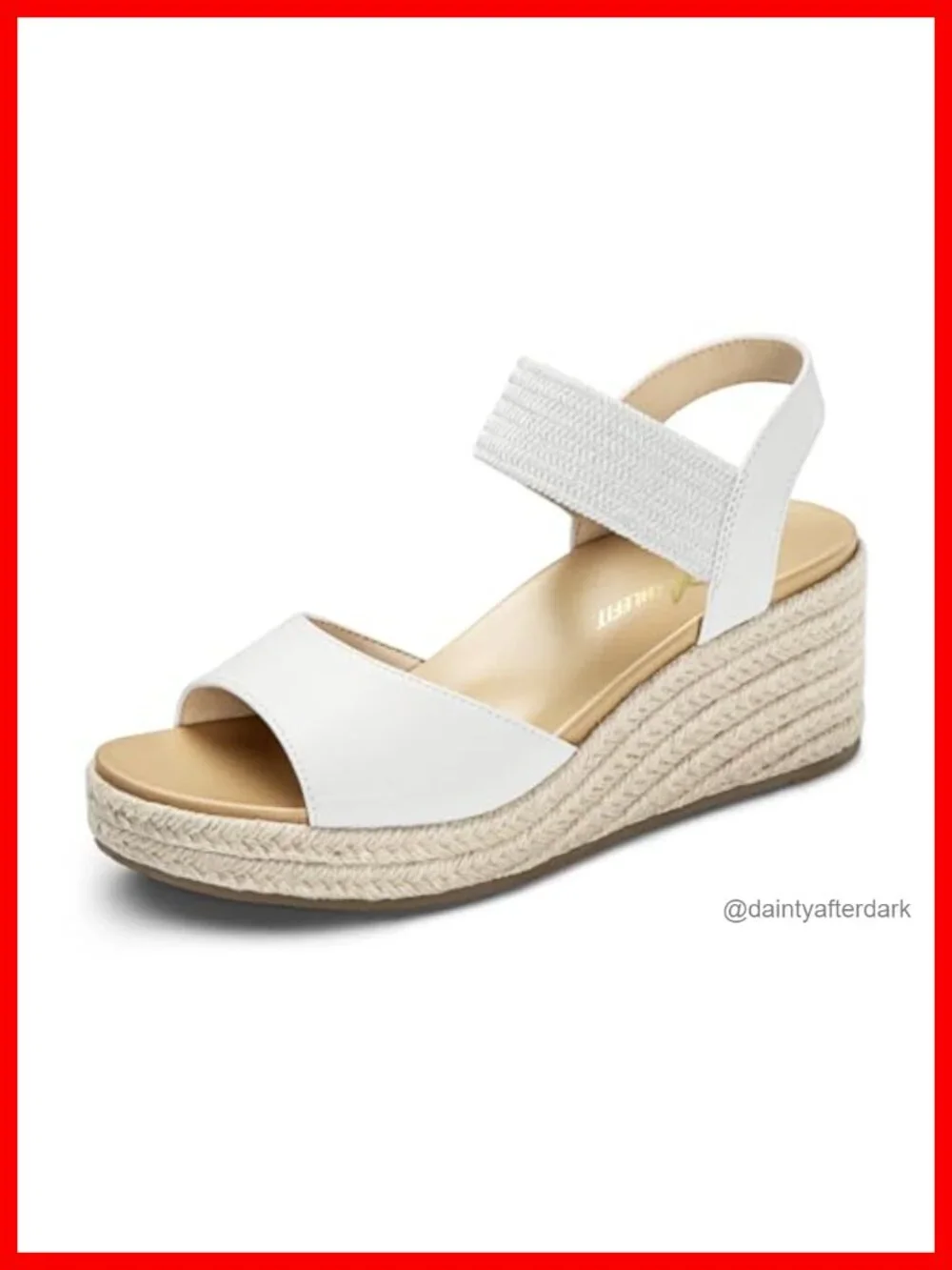 Women's Espadrille Wedge Sandals with Arch Support, Cushioned Platform